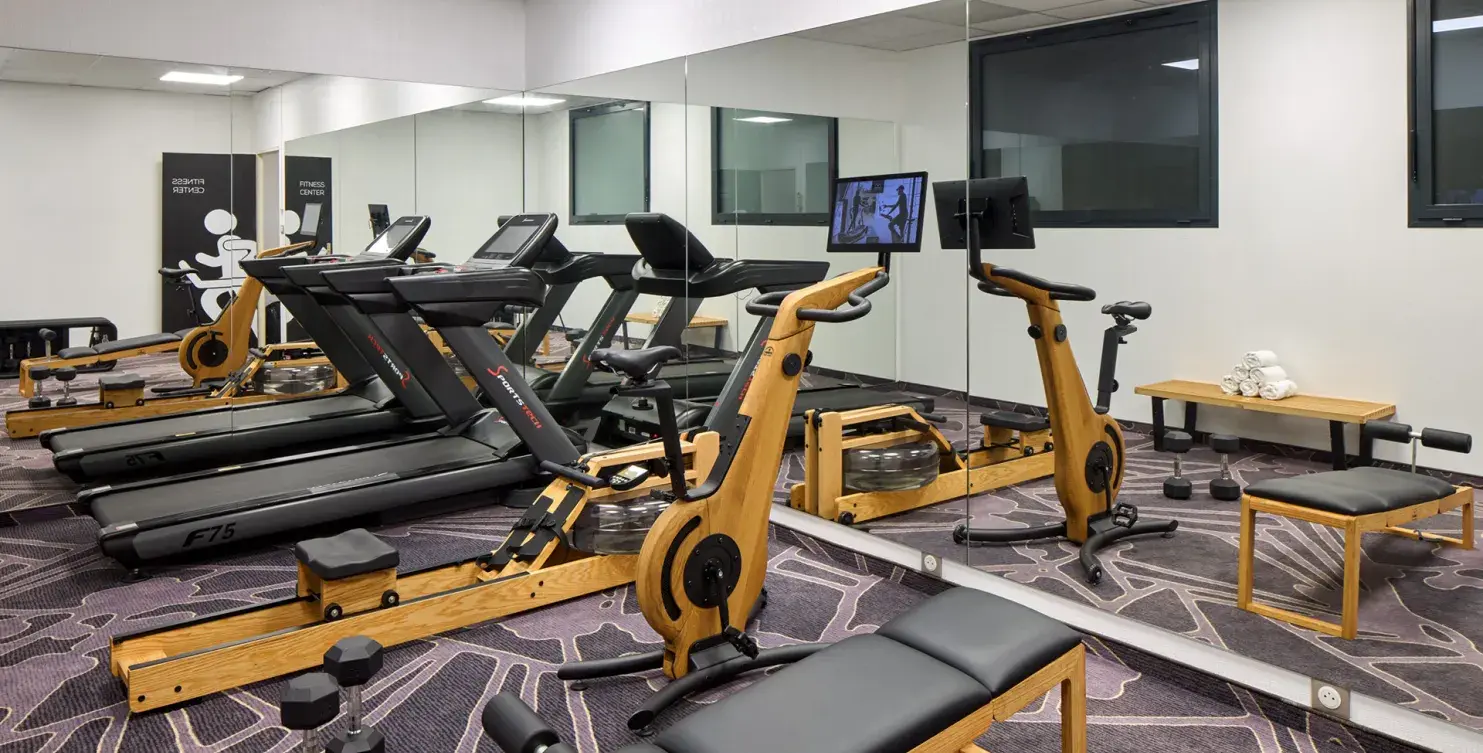  Hotel Roissy Lourdes Sala de fitness do Hotel Roissy Lourdes, a poucos passos da Gruta