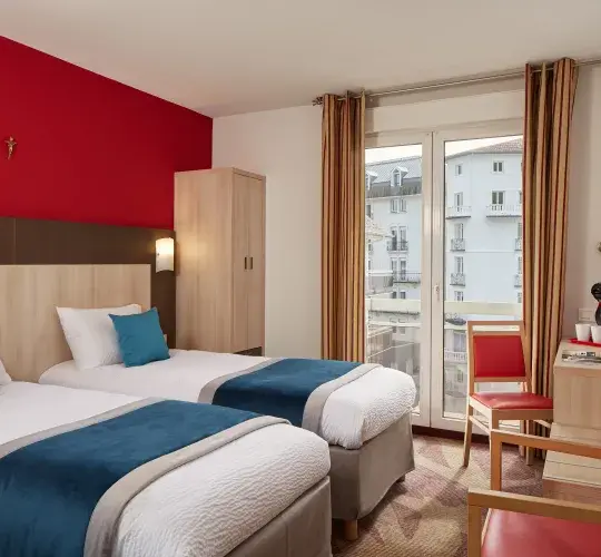  Hotel Roissy Lourdes Hotel Roissy 4 estrelas perto da Gruta – quarto twin Deluxe