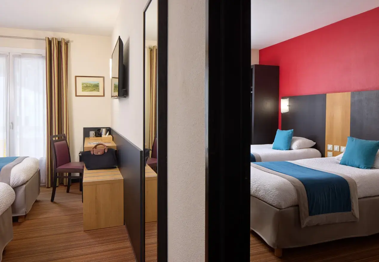  Hotel Roissy Lourdes 2 habitaciones comunicadas Lourdes 4 estrellas cerca de la gruta